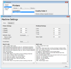 Configure Ultimaker Cura Software For Use The Creality 3d Printer Model Ender 3 Emcu