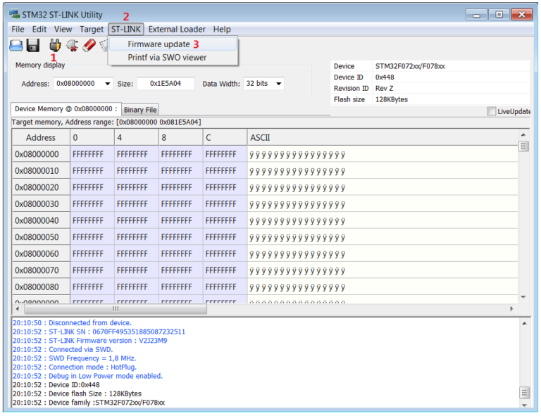 How to update the ST-LINK FW under Windows | EMCU